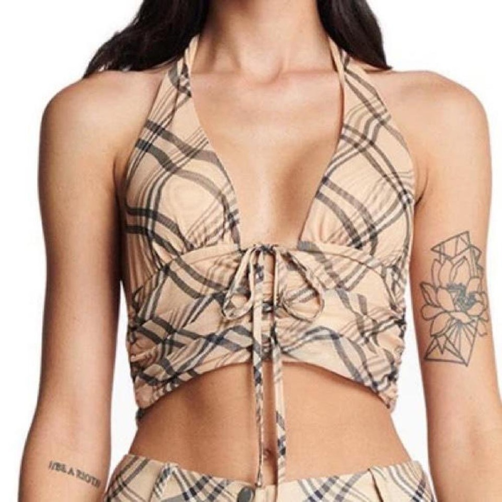 (SOLD) I AM GIA Carmel Crop Top